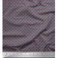 thumbnail image 1 of Soimoi Tissu en Poly Georgette Flèche, Triangle & Cœur Petit Tissu Imprimé au Mètre 42 Pouces de Large, 1 of 3