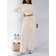 thumbnail image 4 of Conjunto Deportivo Y2K de Dos Piezas para Mujer, con Larga, Top Ajustado y Pantalones Anchos, Ideal para y Otoño Albaricoque L, 4 of 8