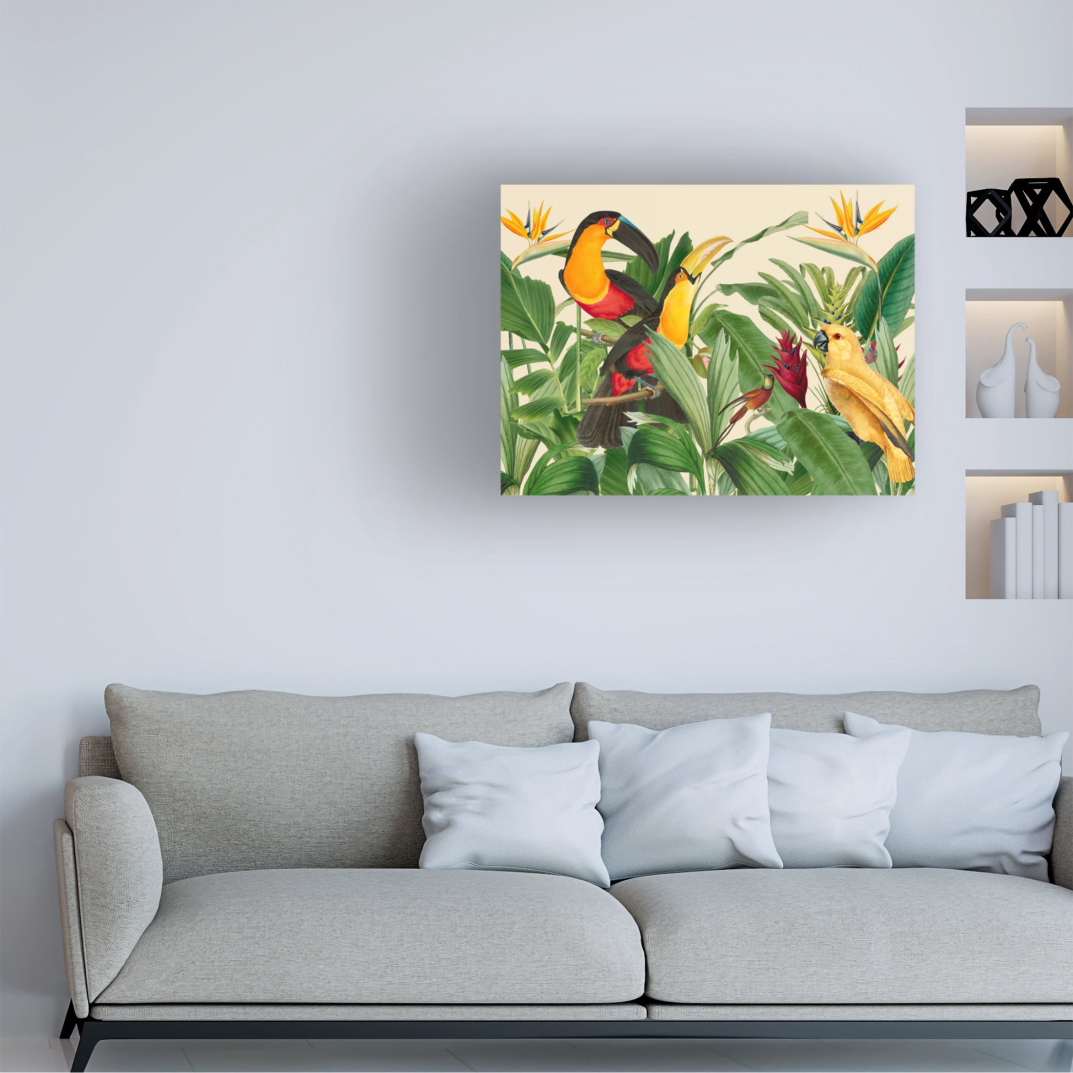 Trademark Fine Art Andrea Haase Rain Forest Bird Garden Canvas Wall Art