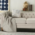 thumbnail image 3 of Inspire Me Home Decor 18" Velvet Metallic Marble Throw Pillow in Light Gray, 3 of 6