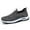 Grey, variant on Men's Slip-On Mesh Woven Fly Breathable Lightweight Walking Sneakers, Flat Bottom Sports Jogging