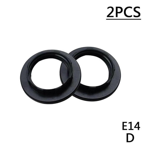 2 x Black or White Light Shade Collar Ring Adaptor E14 Bulb E27 Lamp L9V9