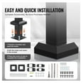 thumbnail image 4 of Handrails for Outdoor Stairs - 1-2 Step Handrail for Seniors, Black Square Steel - Porch, Deck, Stairway Support, 4 of 7