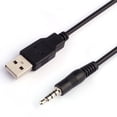 thumbnail image 2 of Janrevotw 3.5mm Aux Audio To Usb 2.0 Male Charge Cable Adapter Cord For Car Mp3, 2 of 3