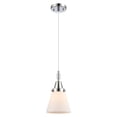 thumbnail image 5 of 447-1P-PN-G61 Innovations Lighting Cone - 1 Light Cord Hung Mini Pendant-6.25 Inch Wide and 9.13 Inch Tall-Polished Nickel Finish-Matte White Glass, 5 of 7