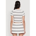 thumbnail image 5 of Womens Daisy Classic Fit Striped Cropped Polo Shirt, 5 of 5