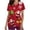 Red #02, variant on Nmnitkp Scrubs Tops for Women Broken Christmas Floral Scrub Tops Comfortable and Practical Women Tops V-neck Short Sleeved Pocket Scrub Tops Women Stretchy