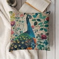 thumbnail image 3 of Watercolor Birds Elk Decorative Throw Pillowcase Cushion Cover (), 3 of 5