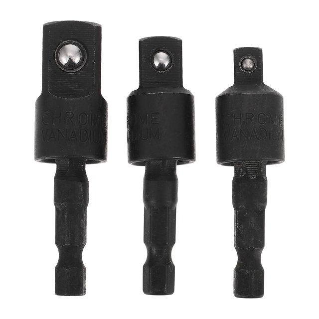 Miangastore Power Drill Sockets Adapter Sets Black 1 Set 2.28X0.59X0.59 Inch