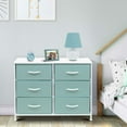 thumbnail image 6 of SolaceHue Dresser with 6 Drawers - Furniture Storage Tower Unit for Bedroom, Hallway, Closet, Office Organization - Steel Frame, Wood Top, Easy Pull Fabric Bins (6-Drawer, Pastel Purple), 6 of 7