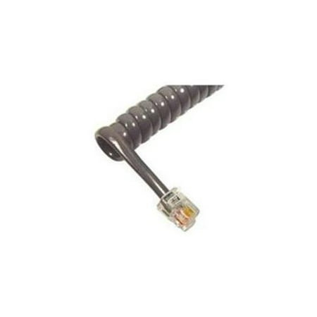- Cablesys Handset Cord Medium Gray - 12ft - For Phone - 12 Ft - 1 X Rj-11 Male Phone - Gray (1200dg)