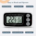 thumbnail image 2 of Termómetro Digital para Refrigerador Temperatura -50°C a 70°C con Gancho para Frigorífico Congelador Pantalla LCD fácil de Leer, 2 Piezas, 2 of 5