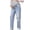 #0219-Light Blue, variant on Women's Jeans High Waist Distressed Hem Denim Trousers Maternity Stretchy Slim Fit Skinny Casual Bottoms Gift
