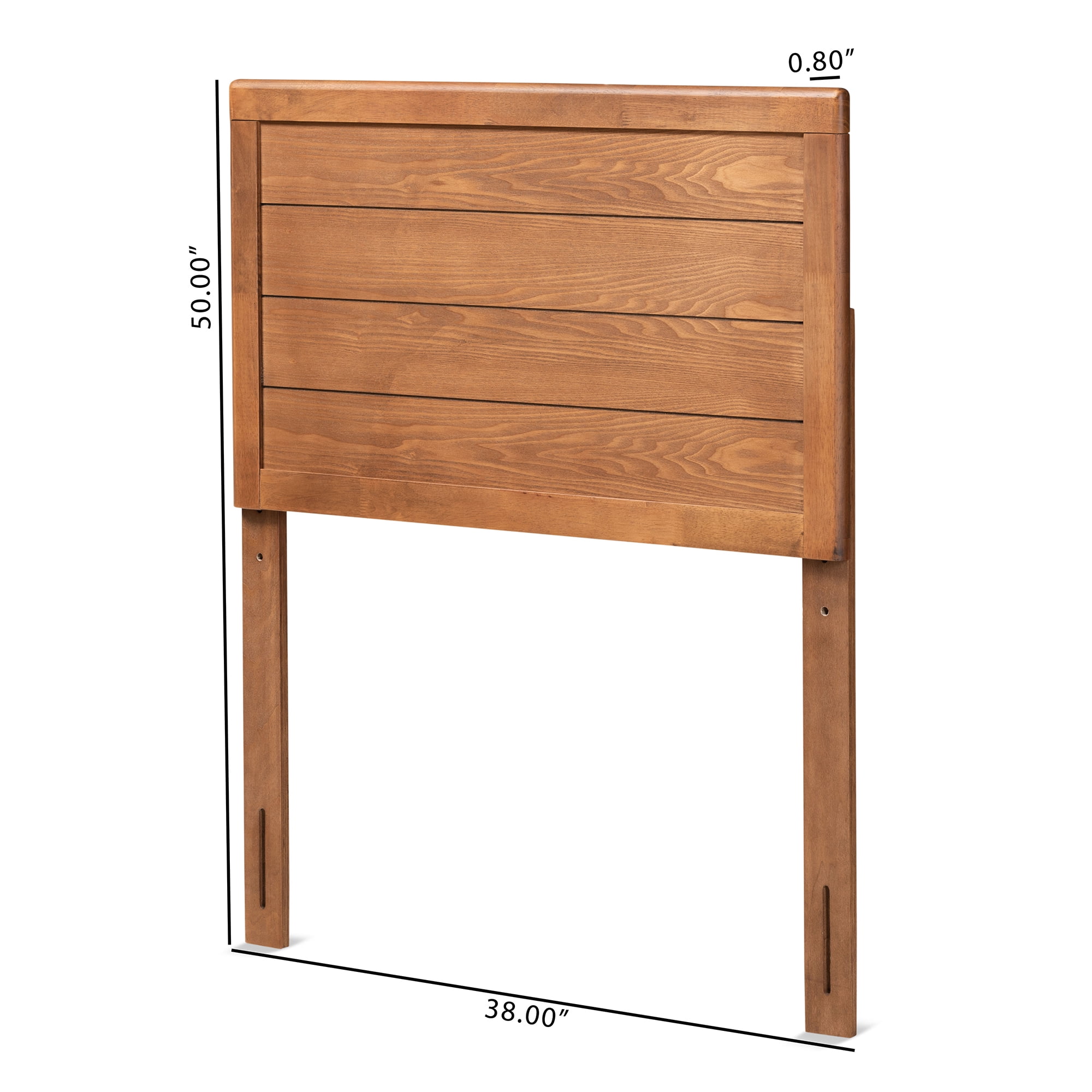 Baxton Studio Seren Classic Panel Engineered Wood Headboard, Twin, Walnut Brown