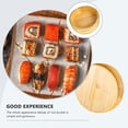 thumbnail image 6 of ULTNICE 2Pcs Sushi Dish Round Wood Bowl for Convenient Rice Mixing Traditional Khaki for Making Sushi, 6 of 8
