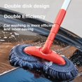 thumbnail image 4 of Car Wash Mop Dual Head Car Wash Brush Long Handle Removable Telescopic Soft Bristle Mop No Harm Car Car Cleaning Brush (Mop-1Set), 4 of 7
