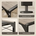 thumbnail image 4 of Aiho 63" Dining Table Set for 6, Kitchen Table with 2 Stools & 2 Benches, Wood Dining Room Dinette Sets with Metal Frame for Breakfast Nook and Small Space - Gray, 4 of 7