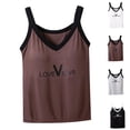 thumbnail image 3 of Débardeur à Bretelles Spaghetti avec Soutien-Gorge Intégré pour Femmes Été 2025, Col Rond, pour Superposition et Tenue Décontractée, 3 of 3