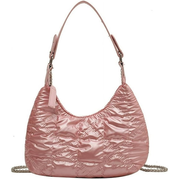 Kukuzhu Hobo Bags for Women Puffer Down Soft Padding Shouder Bag Lightweight Waterproof Top Handle Tote Bag