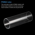 thumbnail image 4 of Unique Bargains Acrylic Pipe Clear Rigid Round Tube 3pcs 56mm ID 60mm OD 6' for Lamps and Lanterns, Water Cooling System, 4 of 6