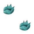 thumbnail image 4 of Bearachild Cojines de silla Cojín de asiento relleno Cojín de felpa cómodo Respaldo de cintura Cojín de piso de invierno suave Silla de Azul 2Conjunto, 4 of 6