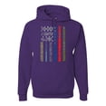 thumbnail image 2 of Wild Bobby, No One Fights Alone First Responder Dispatcher EMS Corrections Police Fire Military Unity, Pop Culture, Unisex Graphic Hoodie Sweatshirt, Purple, Small, 2 of 4