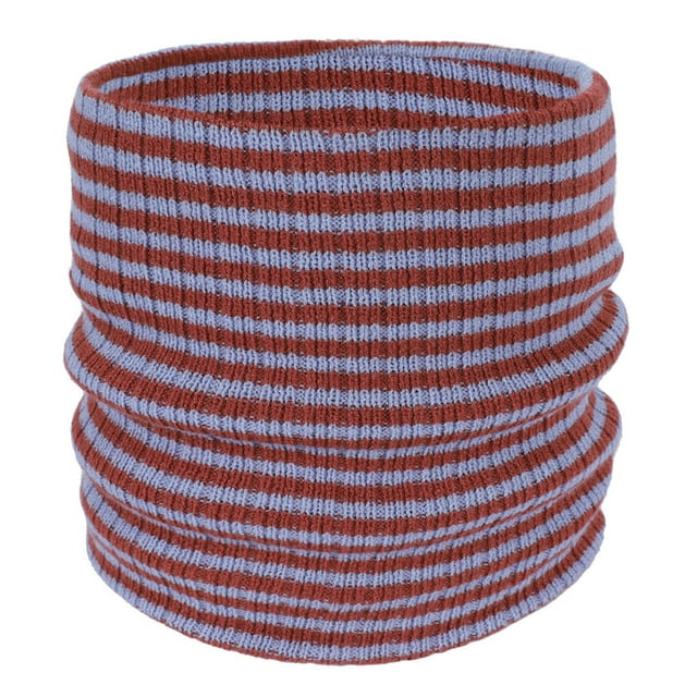 Foulard Chaude d'Automne et d'Hiver à Rayures, Protection Polyvalente pour le Cou, Gants de Cyclisme Rouges