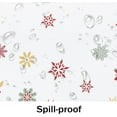 thumbnail image 4 of Oval Christmas Tablecloth, Christmas Table Cloth Oval Winter Snowflake Xmas Holiday Oval Tablecloth For Christmas Decor, Waterproof Wrinkle Free Red Christmas Tablecloth Oval For Oval Tables 54 X 72, 4 of 5