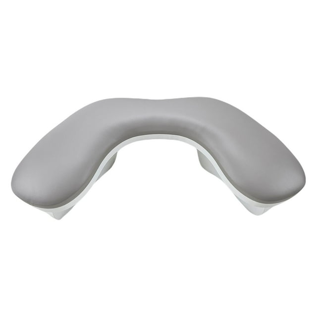 Reposabrazos para uñas en forma de U, reposamanos para uñas de cuero PU, almohada para manos para mesa, hogar, bricolaje, uñas acrílicas, tecnología Gris