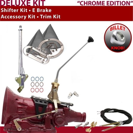 American Shifter 2004R Shifter Kit Chrome 12 in. E Brake Cable Clevis Trim Kit for F172F