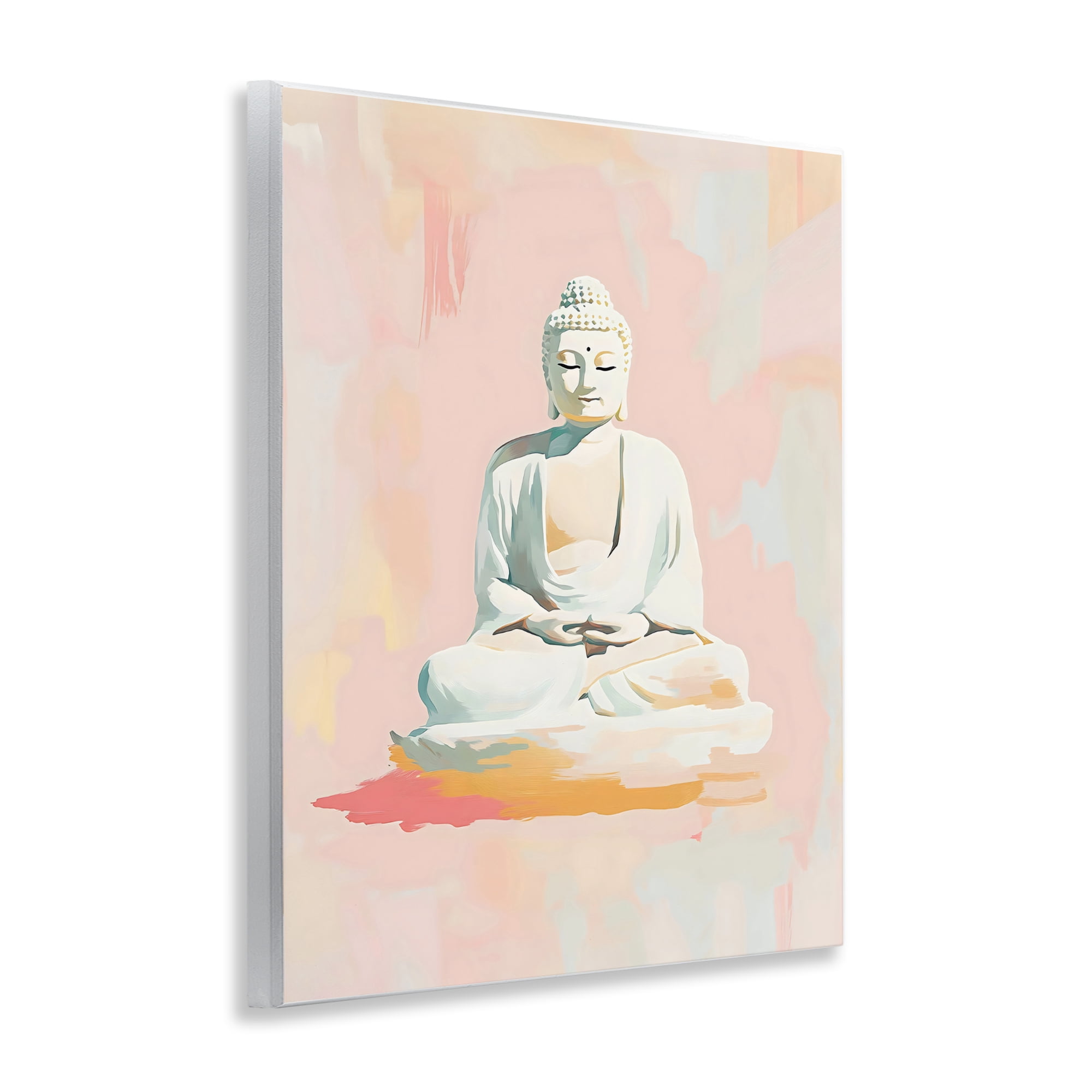 Stupell Industries Pastel Buddha In Quiet Meditation Wall Plaque Art, design by The Prints Vibe