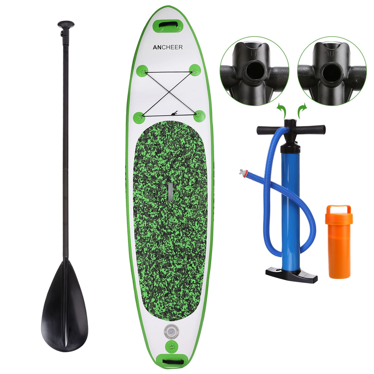 10' (6" Thick) Inflatable SUP Stand Up Paddle Board Adventurer Water Skiing WSY by WT004706