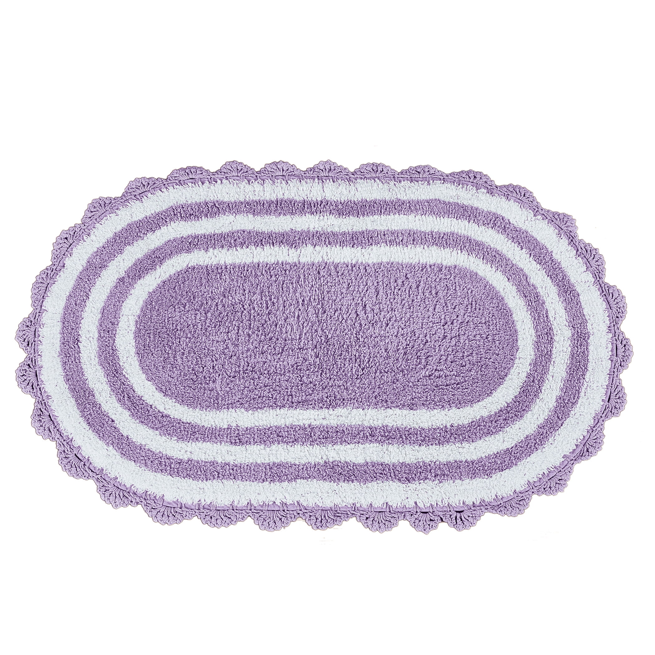 Details about   100% Cotton Crochet Large Oval Luxury Spa Soft Bath Rug Bathroom Vanit Carpet 