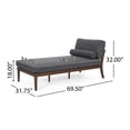 thumbnail image 4 of Miniyam Armless Upholstered Indoor Chaise Lounge,Sleeper Sofa Bed,Leisure Sofa Recliner for Bedroom,Office,Living Room,Gray, 4 of 6
