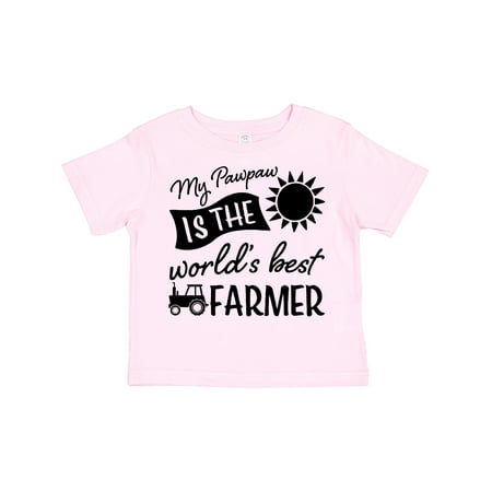 

Inktastic My Pawpaw is the World s Best Farmer Tractor Design Gift Toddler Boy or Toddler Girl T-Shirt