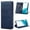 Blue, variant on Wallet Case for iPhone 16, Shockproof PU Leather Magnetic Flip Cover with Card Holder, Stand Feature, Full Body Protection RFID Blocking for iPhone 16, Black
