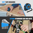 thumbnail image 3 of Cshidworld 39 Piece Tool Sets All Purpose Household Tool Kit, Home Tool Set Case with Toolbox Great for Girls Ladies and Women, Household Hand Kit for Home Garage Office College Dormitory, Blue, 3 of 8