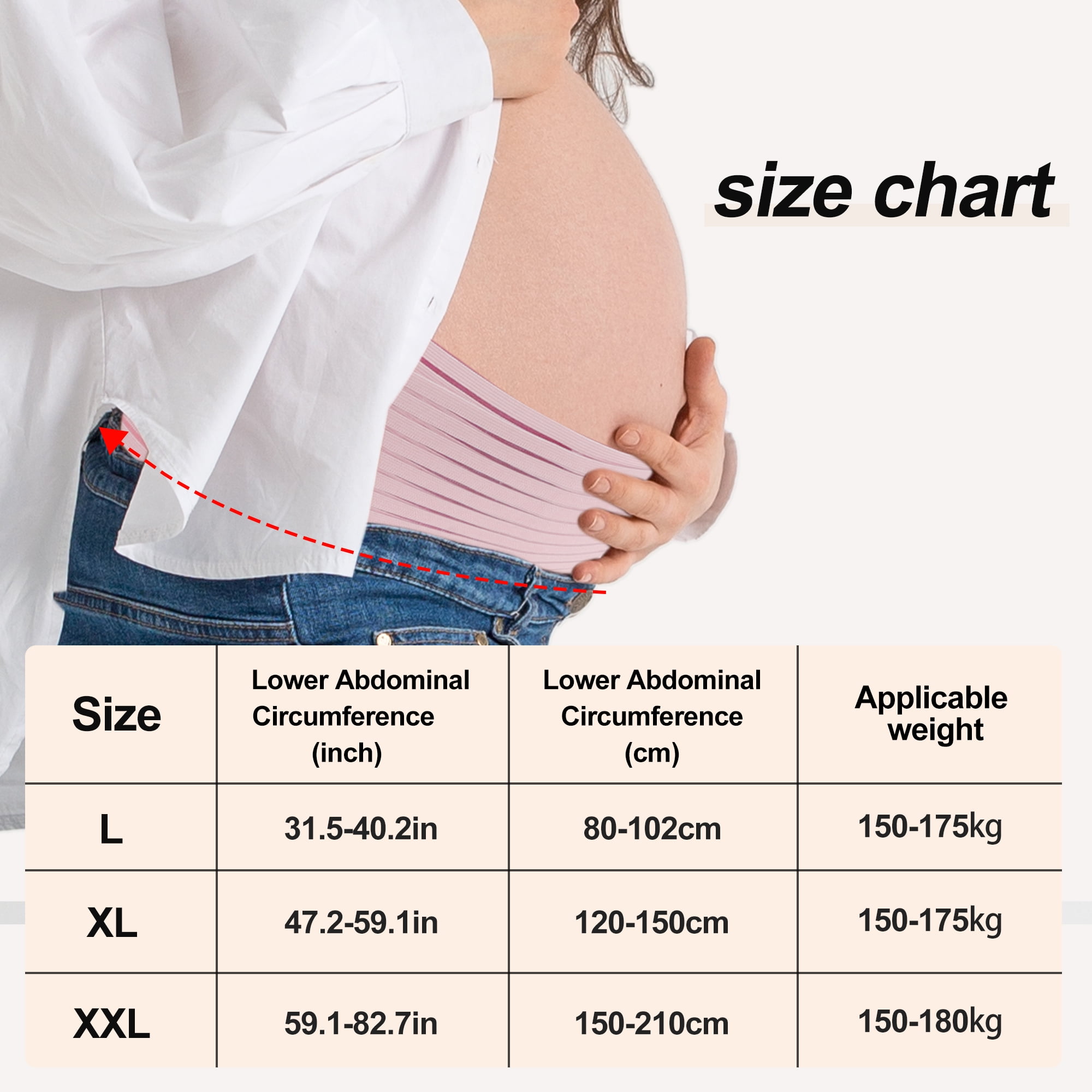 Unique Bargains Maternity Support Belts Pregnancy Belly Band 1 Pc XX Large Pink