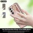 thumbnail image 2 of Decase for Sasmung Galaxy S24 Ultra with Wrist band Kickstand Case,with Metal RIng,Slim Shockproof PU Leather Drop Proof Non-Slip Anti-Fingerprint Protective Phone Case Cover,Rosegold, 2 of 8
