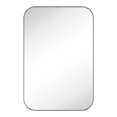 thumbnail image 3 of Mid-Century Modern Chic Metal Rounded Wall Mirrors 24'' x 36'' - Brushed Nickel, 3 of 5
