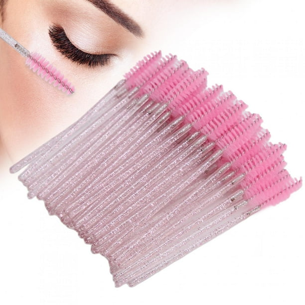 50 Brochas Desechables Para Pestañas, Varitas De Rímel, Brocha De Maquillaje, Brocha Portátil De Nailon Para Cejas, Kits De Aplicadores Para Extensiones De Pestañas Y Brocha