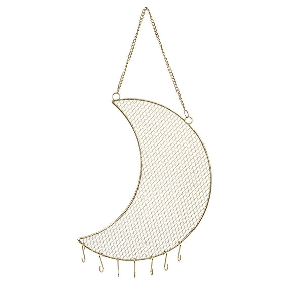 DESIGNICE Jewelry Holder,Thorough Inspection Bracelet Holder,Iron Mesh Grid Earring Holder Organizer,Gold