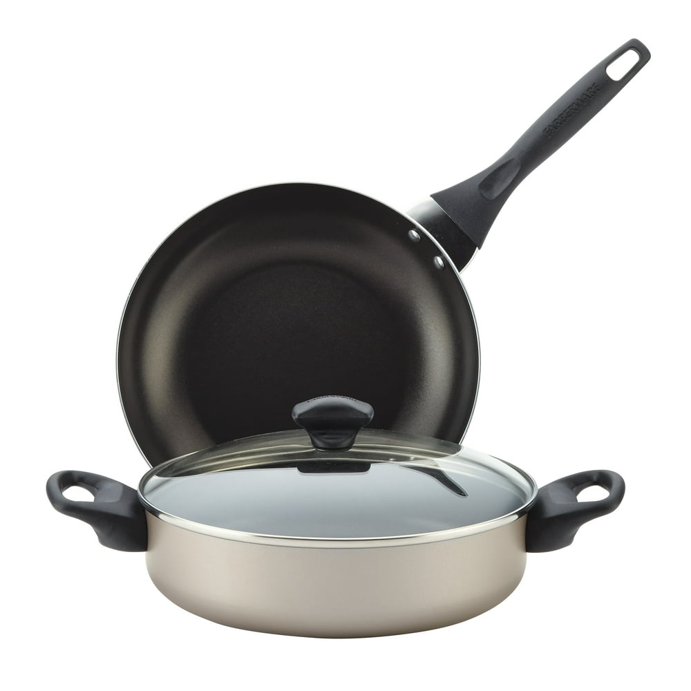 Farberware 3Piece Dishwasher Safe Nonstick Pots and Pans/Cookware Set