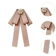 thumbnail image 6 of Milageto Bow Tie for Women Jewelry Gift Neck Tie Brooch Pin for Casual Party Ceremony Khaki, 6 of 8
