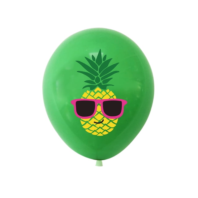 Suministros de decoración para fiesta temática hawaiana, globos de látex con forma de piña, tortuga, hoja, cactus, decoración para fiesta