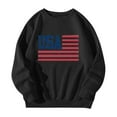 thumbnail image 1 of WEAIXIMIUNG Maternity Sweatshirt U.S.A Letter Graphic Thermal Print Hoodie, 1 of 3