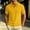 Yellow, variant on Men's Textured Knit Polo Shirt Summer Short Sleeve Vacation Button Beach Knit Breathable Stretchy Golf Shirts Yellow