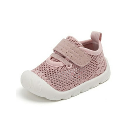 

Tenmix Girls Boys Casual Shoes Mesh Flats Slip On Walking Shoe First Walker Sneakers Kids Comfort Prewalker Sandals Pink-B 6.5C