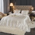 thumbnail image 3 of Nayoroom Luxury 3-Piece White Ruffle Duvet Bedding Sets, Queen, 3 of 3