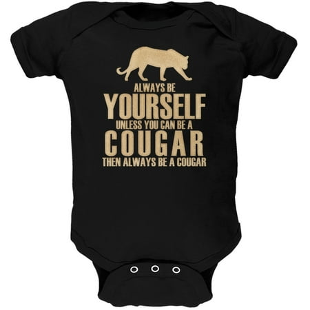 

Always Be Yourself Cougar Black Soft Baby One Piece - 18 month